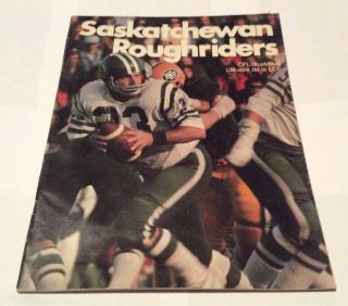 1977 Cfl Game Program Edmonton Eskimos Vs Saskatchewan Roughriders