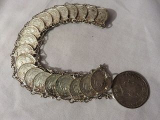 Vintage Mexican Centavos Coin Bracelet