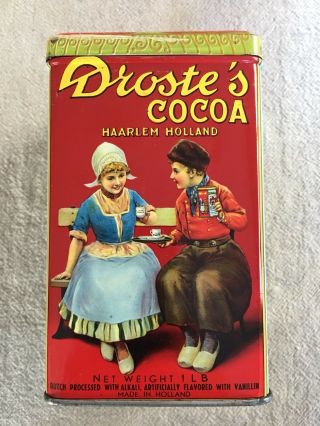 Antique Cocoa Tin Can Droste 