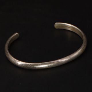 Vtg Sterling Silver - Signed Ci Solid 5.  25 " Cuff Bracelet - 11g