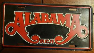 Vintage Alabama Country Music Group Band License Plate Rca Logo