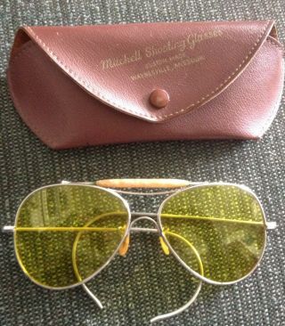 Vintage Mitchell Shooting Glasses With Case