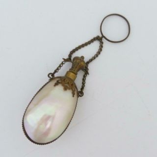 Antique Mother - Of - Pearl Chatalaine Scent Bottle