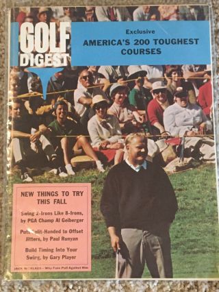Vintage October 1966 Golf Digest Jack Nicklaus Cover No Label