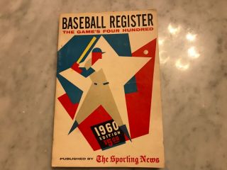 Baseball Register The Game’s Four Hundred 1960 Edition By Sporting News