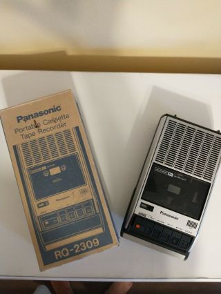 Vintage 1984 Panasonic Portable Cassette Recorder Player Rq - 2309a Box