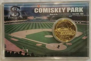 Spectacular Comiskey Park Stadium Chicago White Sox 24 Kt Gold Flashed Coin