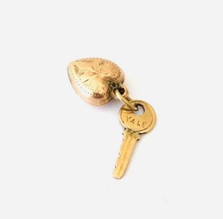 Antique Victorian 9ct Gold Key To My Heart Charm,  375,  9k