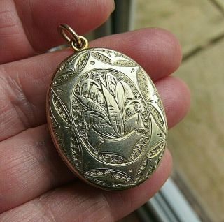 Antique Victorian Jewellery Pinchbeck Lily Of The Valley Photo Locket Pendant