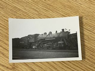 Illinois Central Railroad Steam Engine Locomotive No.  3843 Vintage Photo Icrr