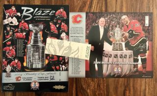 May 31,  2004 - Nhl Tampa Bay Lightning Vs Calgary Flames Playoff Program & Ticket