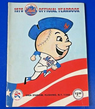 1976 York Mets Official Yearbook Baseball Mlb