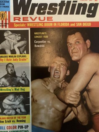 Wrestling Revue February 1964 Carpentier Vs Kowalski Cover