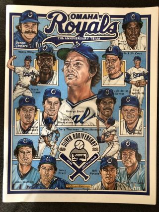 Omaha Royals 1993 25th Silver Anniversary Yearbook Program George Brett Cover
