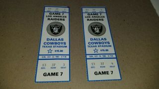Vintage 1983 Nfl Los Angeles Raiders @ Dallas Cowboys Full Football Ticket