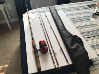 Vintage True Temper Professional Uni - Spin 63 Fishing Rod With Three Tips & Bag