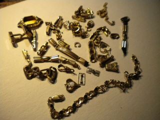 46 - Grams - Gold Fill Jewelry Antique Findings Scrap Or Usable