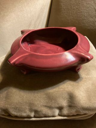 Vintage Arts & Crafts Art Pottery Low Console Bowl