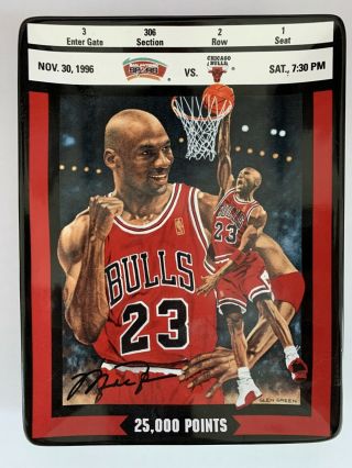 Upper Deck Michael Jordan: Ticket To Greatness 25,  000 Points Glass Plate