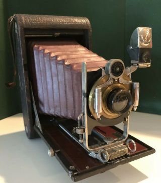Antique Kodak Folding Camera Large Red Bellows