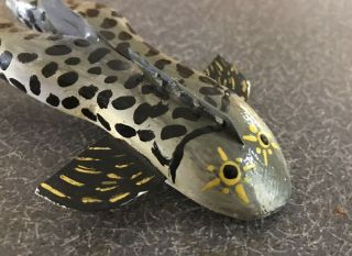 Rudy Zwieg Signed 6 " Crappie Colored Frog Minnesota Folk Art Fish Spearing Decoy