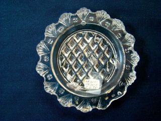 Antique Flint Glass Cup Plate Lee Rose 20 - V - 1; Eapg,  Lacy,  Boston Sandwich