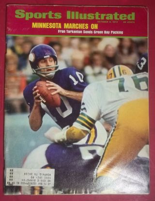 1973 Sports Illustrated October 8 Football Minnesota Green Bay Fran Tarkenton
