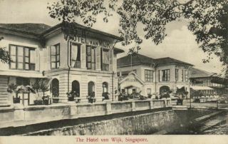 Pc Singapore,  Hotel Van Wijk,  Vintage Postcard (b3054)