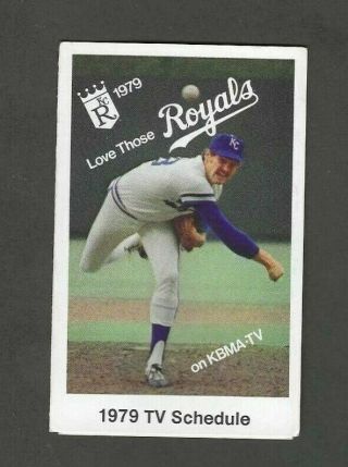 1979 Kansas City Royals Pocket Schedule Sponsored By Hamm 