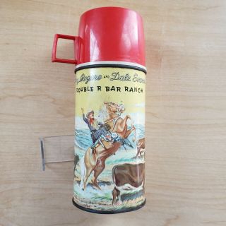 Vintage 1950s Yellow Roy Rogers Double R Bar Ranch Thermos