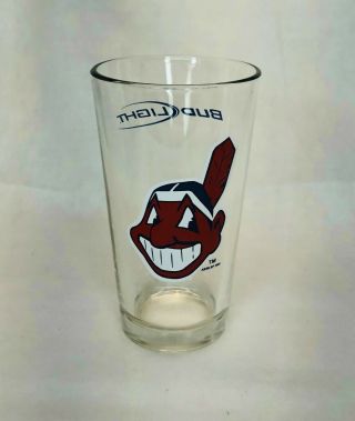 CLEVELAND INDIANS CHIEF WAHOO 2008 COLLECTIBLE DRINKING GLASS BUD LIGHT 3