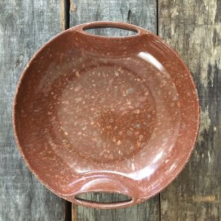 Vintage Aztec Melmac 12” Spatterware Confetti Serving Bowl W/ 2 Handles Flecks