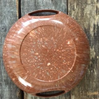 Vintage Aztec Melmac 12” Spatterware Confetti Serving Bowl W/ 2 Handles Flecks 2