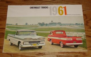 1961 Chevrolet Truck Full Line Sales Brochure 61 Chevy Pickup Corvair