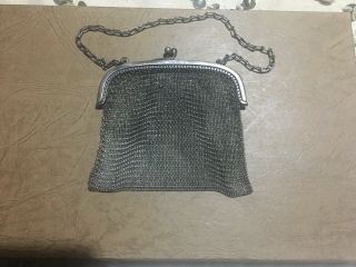 Hallmarked Sterling Silver Chainmail Mesh Purse