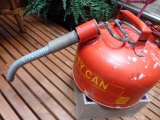 Vintage Eagle 2 Gallon Safety Gas Can - Round - With Metal Spout