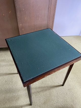 Vintage " Vono " Foldaway Bridge / Card Table With Baize Top