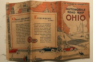 1929 Standard Oil road map of Ohio - Sohio 2