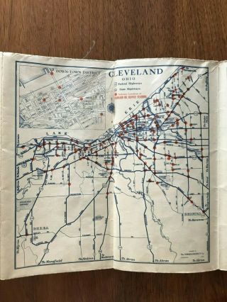 1929 Standard Oil road map of Ohio - Sohio 3