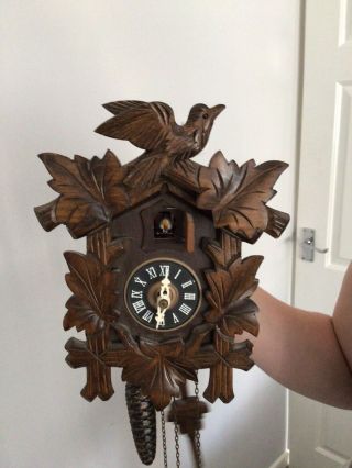 Vintage Black Forest Cuckoo Clock Albert Schwab Karlsruhe Germany