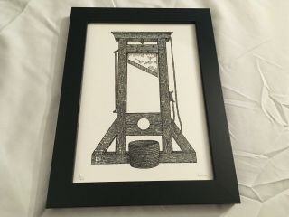 Guillotine French Revolution Beheading Decapitation Death B&w Framed Art Print
