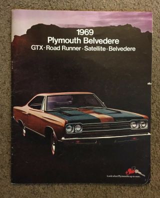 1969 Plymouth Belvedere Gtx Road Runner Satellite Sales Brochure