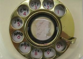 Vintage Antique Retro Delicate European Rotary Handset Desk Ivory Telephone 1974 2