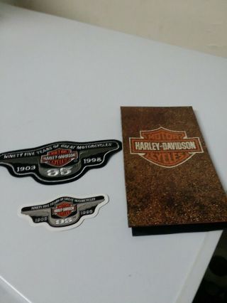 Vintage Harley Davidson 95th Anniversary Package - Patch/decal/map
