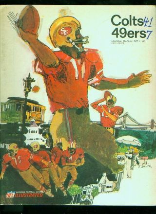 1967 (oct.  1) Baltimore Colts Nfl Football Program V San Francisco 49ers