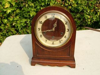 Antique Seth Thomas Walnut Dome Shelf Mantle Clock