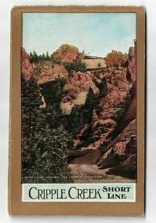 Cripple Creek Short Line Colorado Springs Co Panorama Fold Out Brochure
