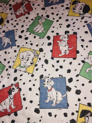 Vtg Disney 101 Dalmatians 68 " X 88 " Blanket Made In Usa 10/10