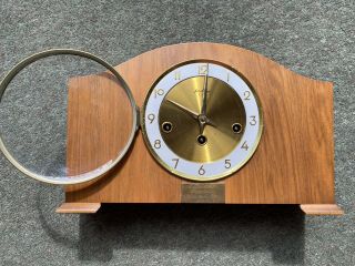 Bentima Antique Mantle Clock With 8 Day Perivale Movement,  With Key