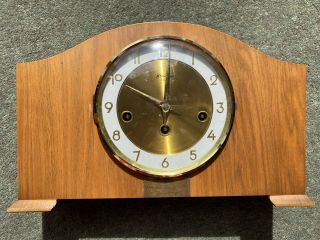 Bentima Antique Mantle Clock With 8 Day Perivale Movement,  With Key 3